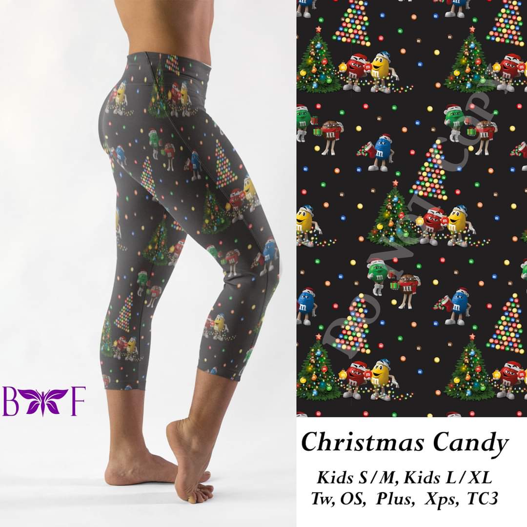 Christmas Candy capris, joggers, and loungers