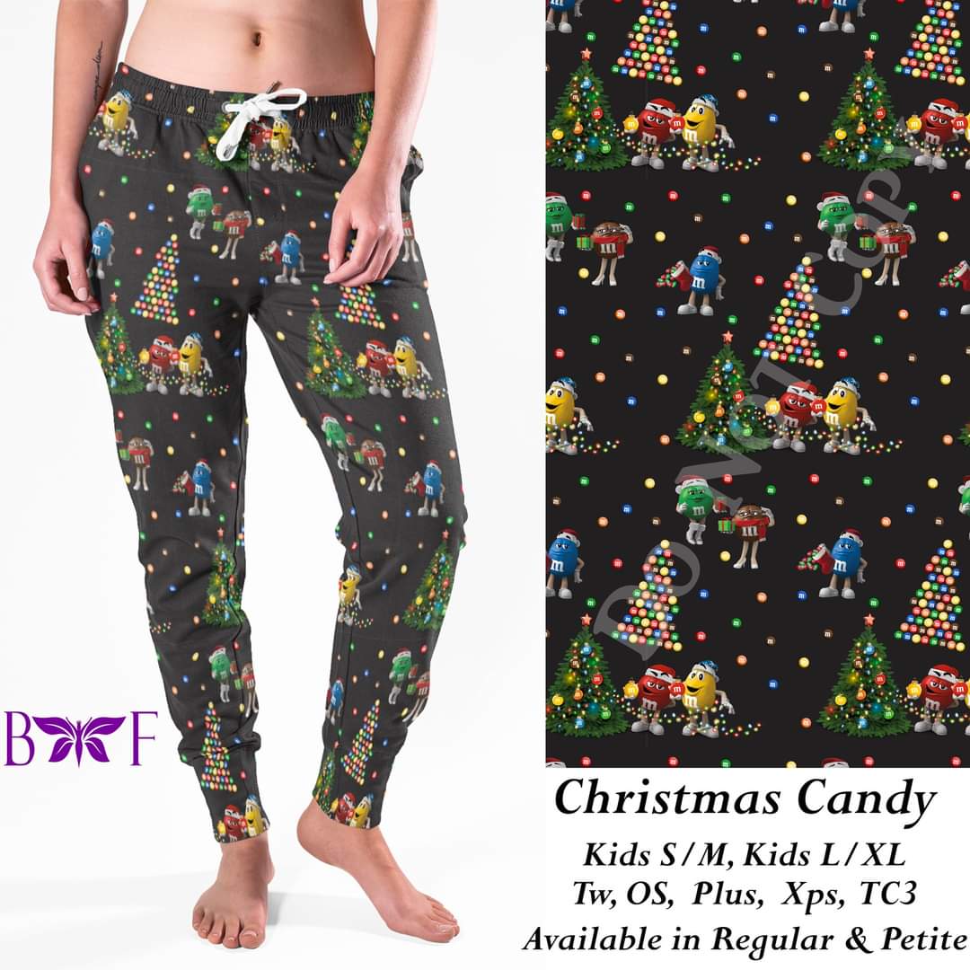 Christmas Candy capris, joggers, and loungers