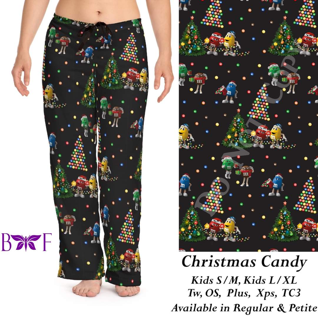 Christmas Candy capris, joggers, and loungers