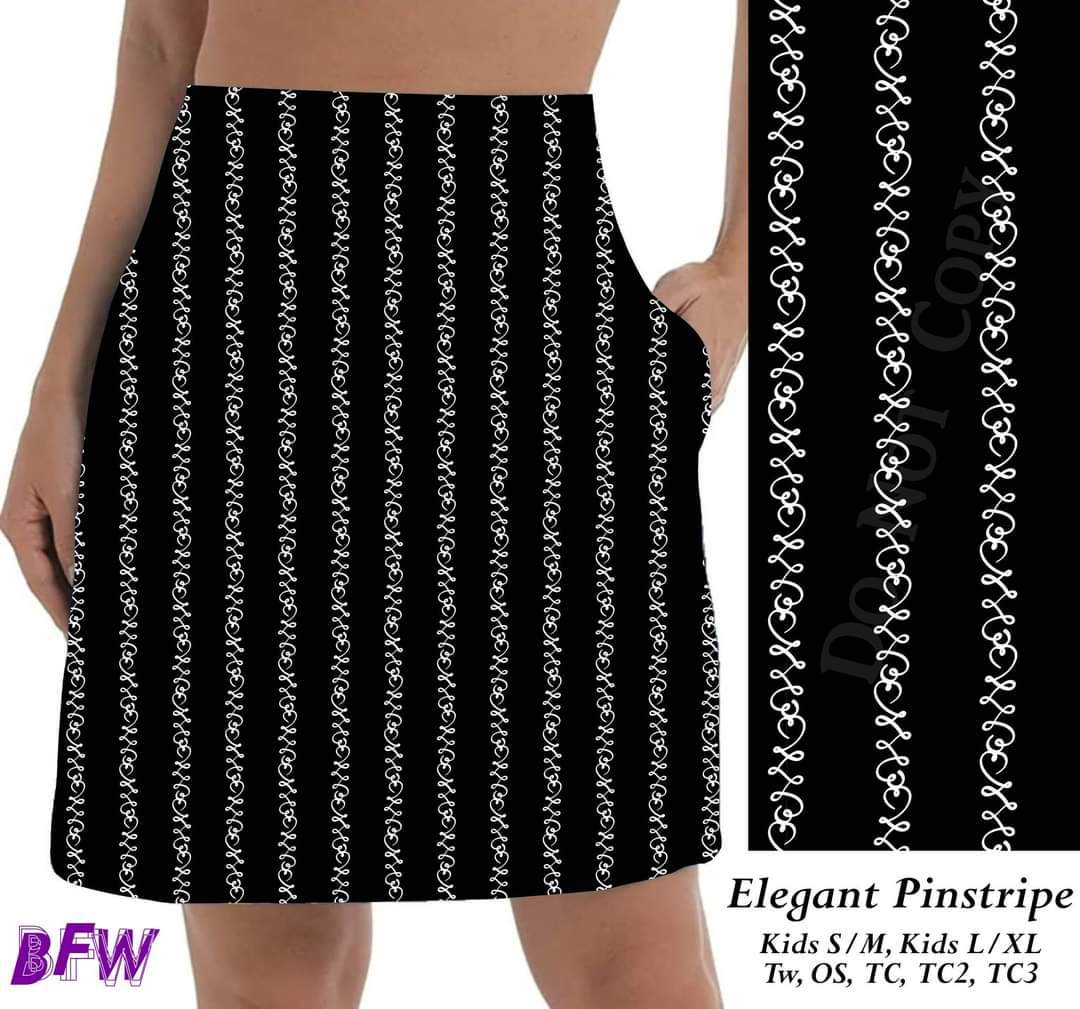 Elegant Pinstripe Skort