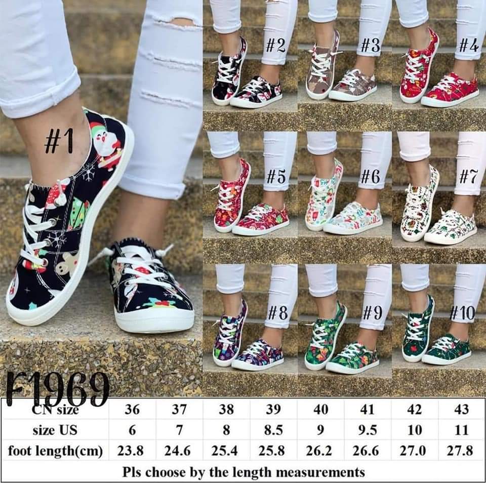 Canvas Christmas shoes