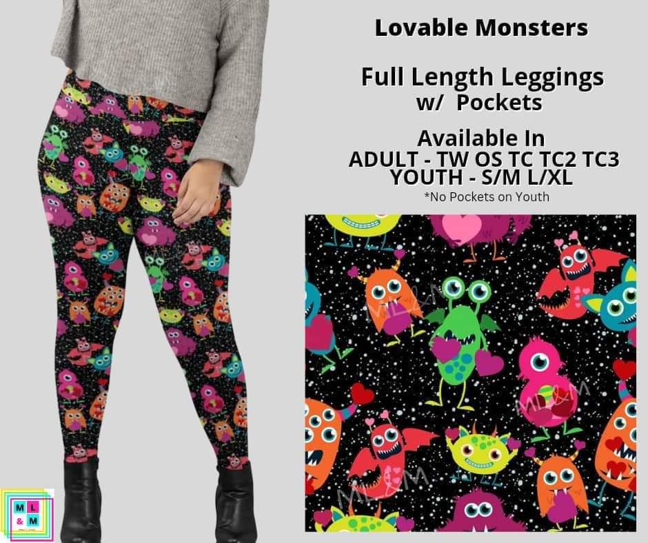 Loveable Monsters Full Length Leggings