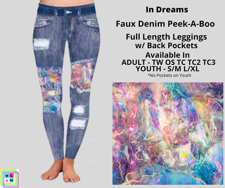 In Dreams Faux Denim Full Length