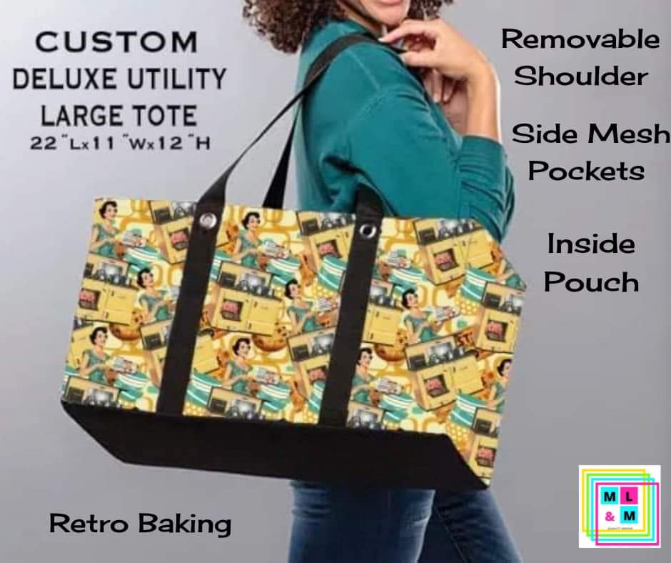 Retro Baking Collapsible Tote