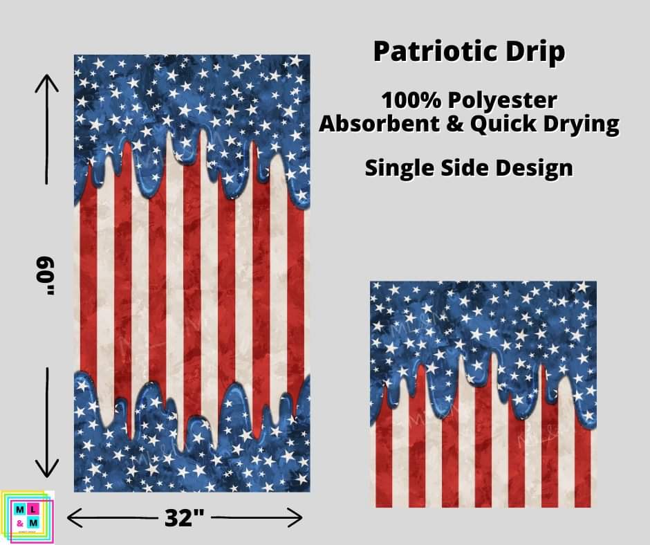 Patriotic Drip Towel
