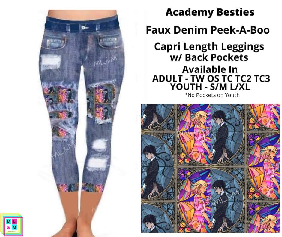 Academy Besties Faux Denim Capris