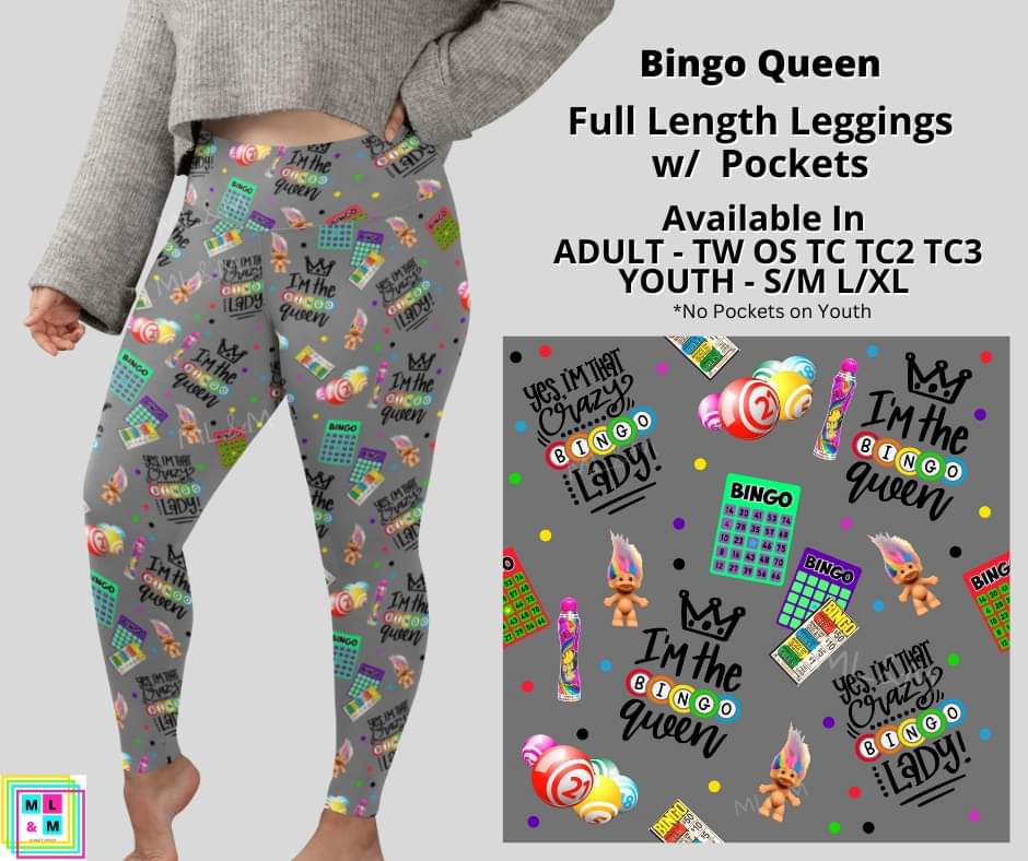Bingo Queen Full Length Leggings w/ Pockets