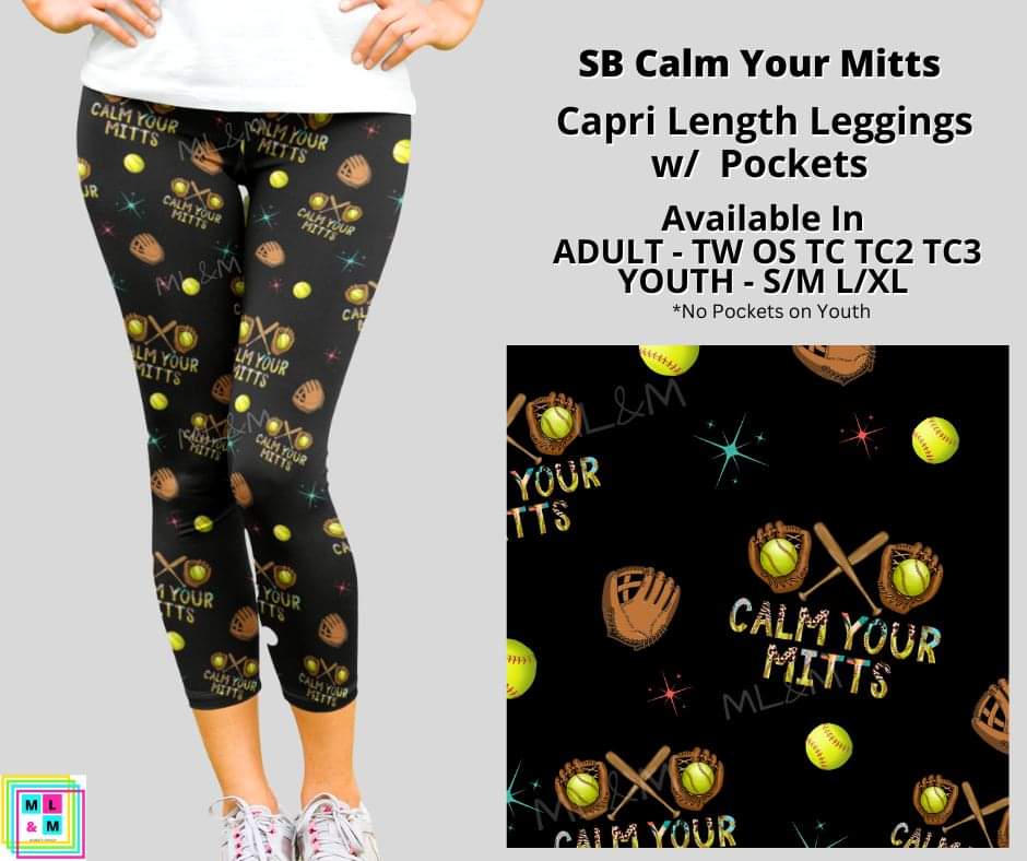 SB Calm Your Mitts Capri Length w/ Pockets