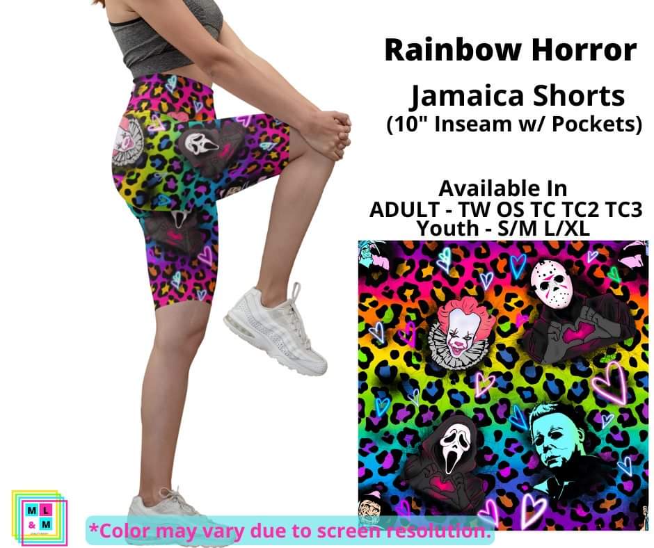 Rainbow Horror 10" Jamaica Shorts