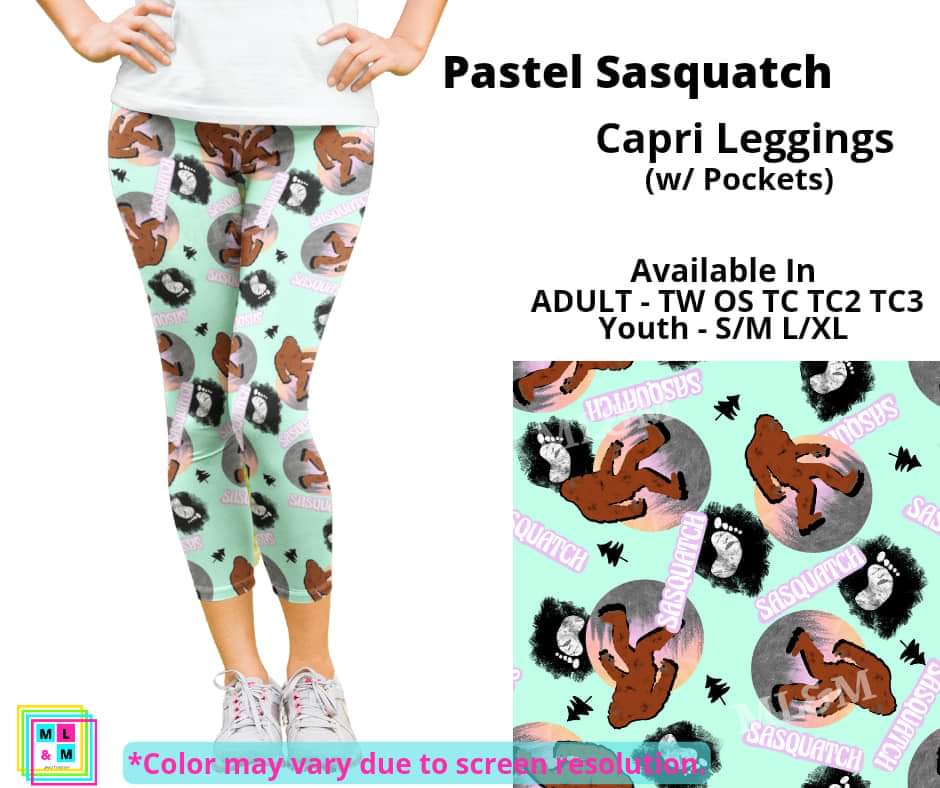 Pastel Sasquatch Capri Length w/ Pockets