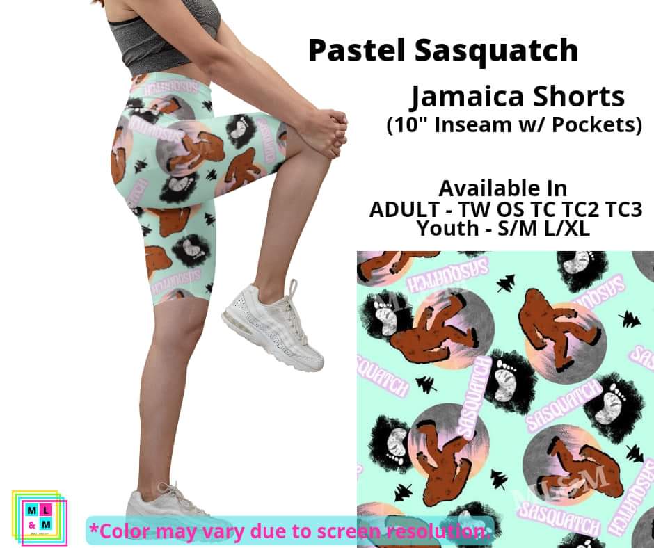 Pastel Sasquatch 10" Jamaica Shorts