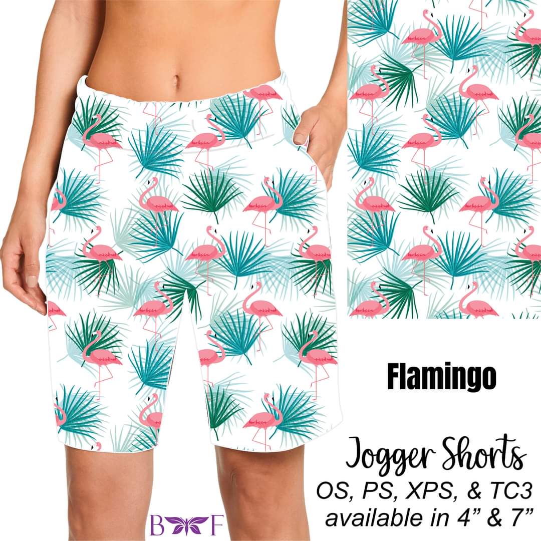 Flamingo White capris with pockets