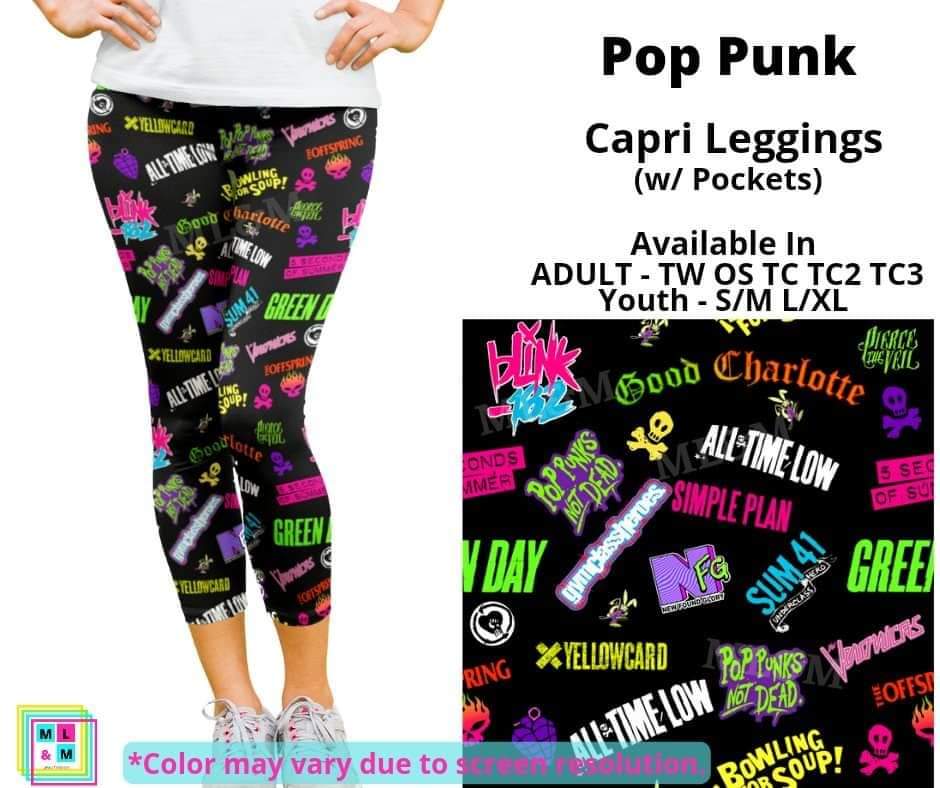 Pop Punk Capri Length w/ Pockets