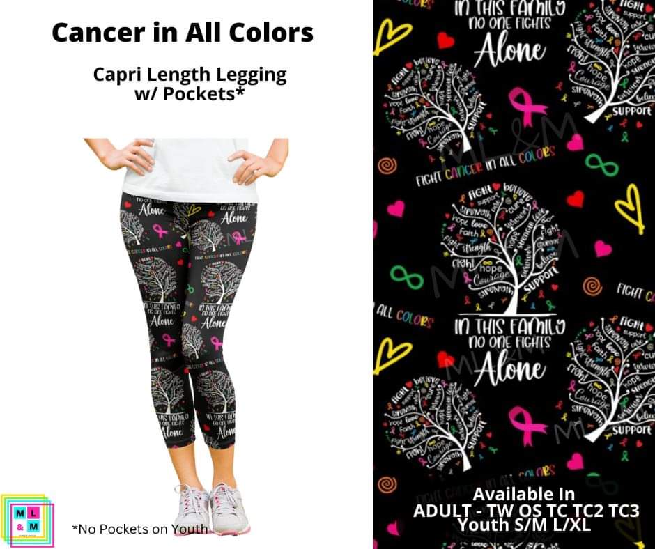 Cancer in All Colors Capri Length w/ Pockets