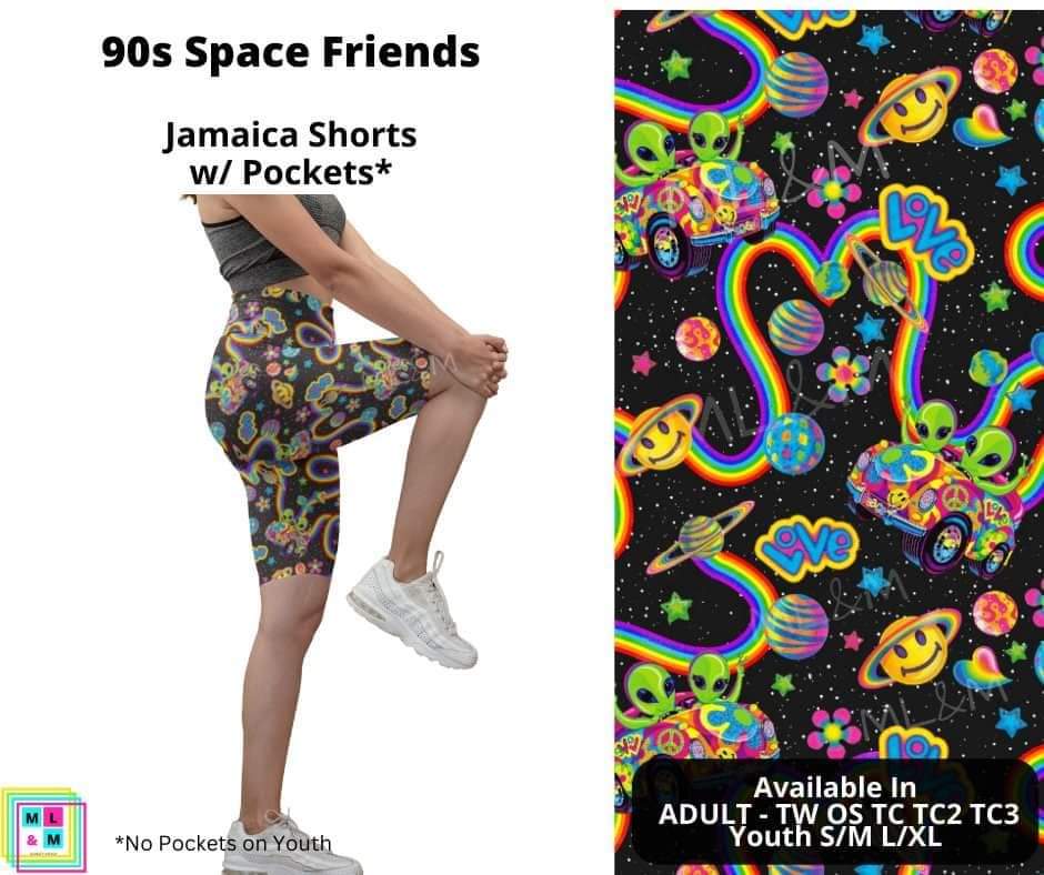 90s Space Friends 10" Jamaica Shorts