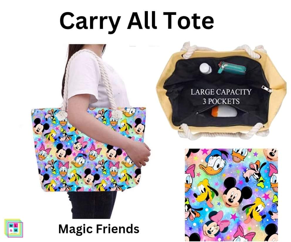 Magic Friends Carry All Tote w/ Zipper
