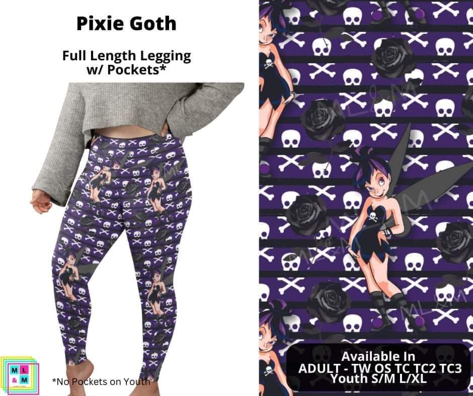 Pixie Goth Full Length Leggings w/ Pockets