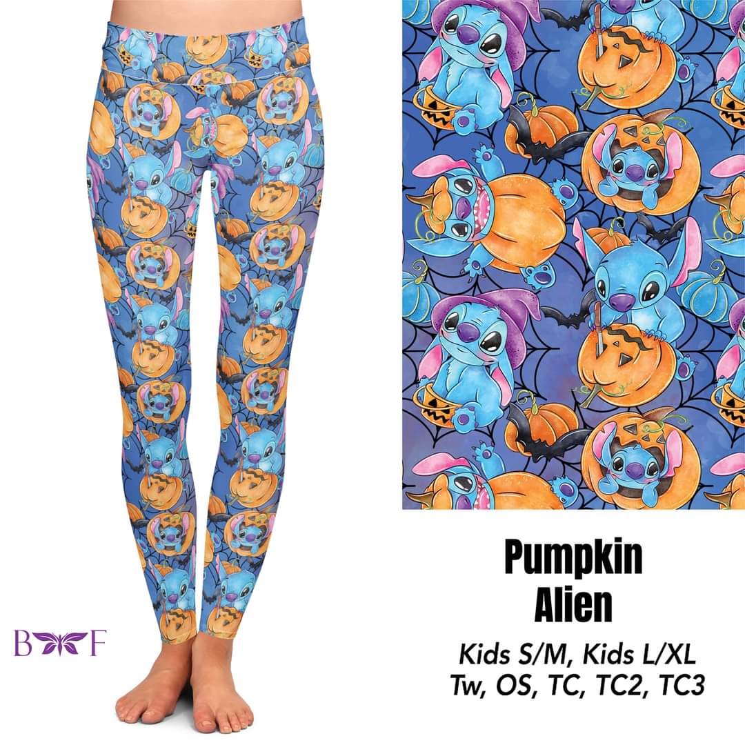 Pumpkin Alien Leggings with pockets