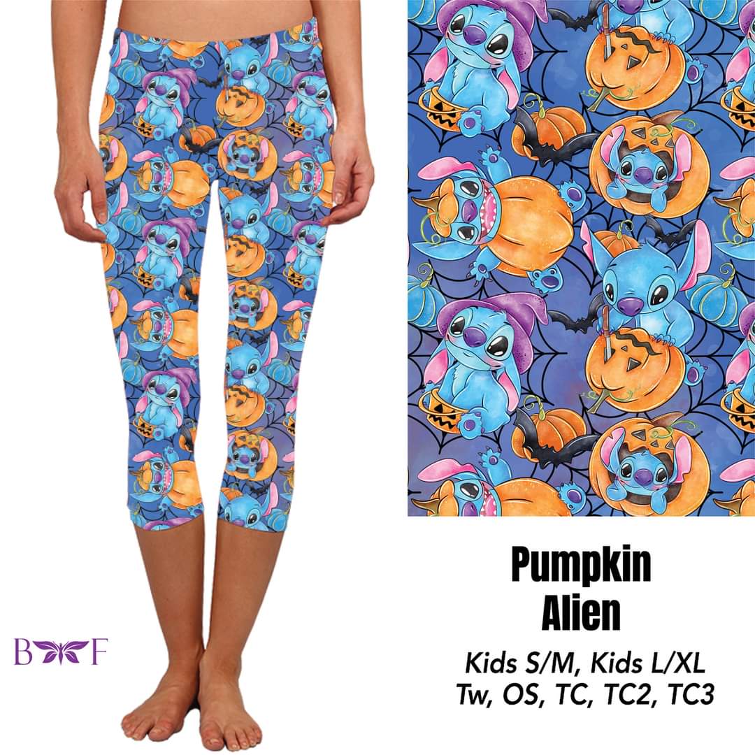 Pumpkin Alien Leggings with pockets