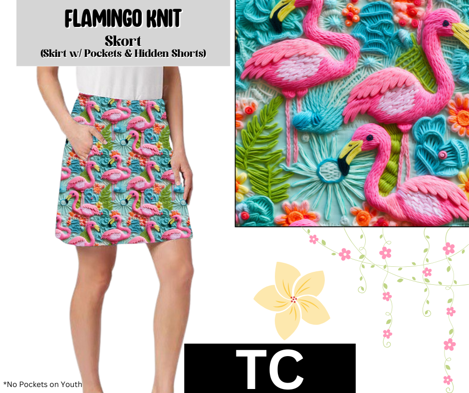 Flamingo Knit Skort