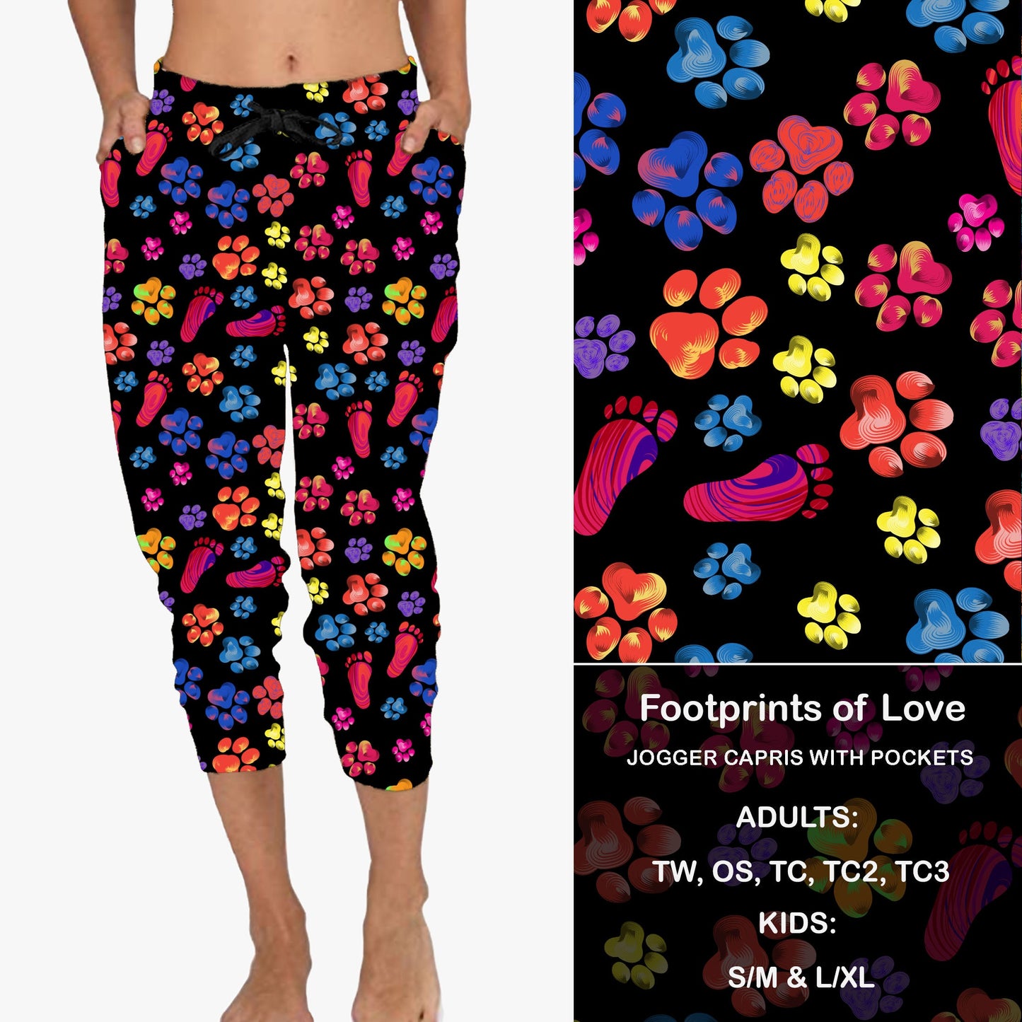 Foot prints of Love - Full & Capri Joggers Preorder Closes 6/19 eta Late July