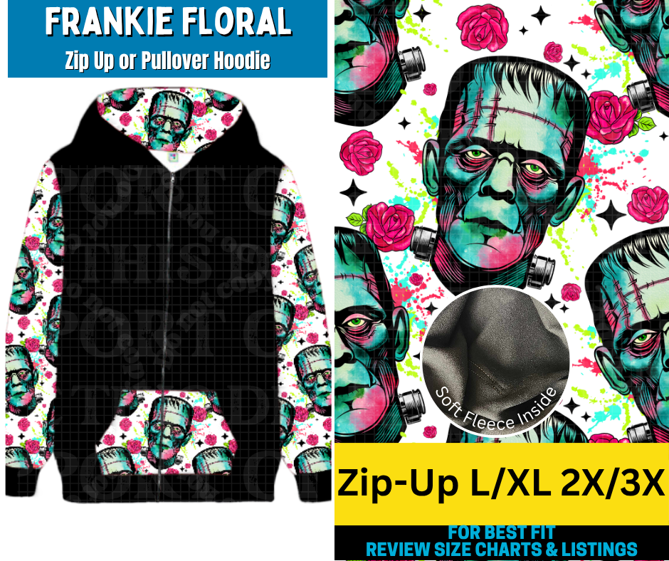 Frankie Floral Zip-Up Hoodie
