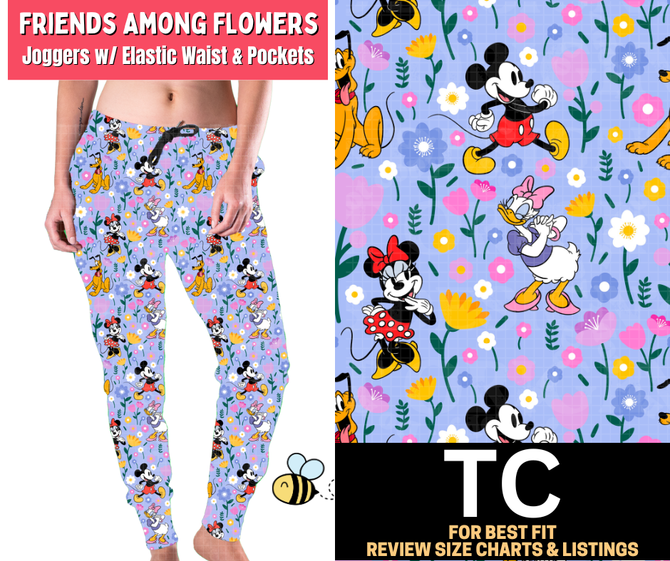 Friends Among Flowers Joggers