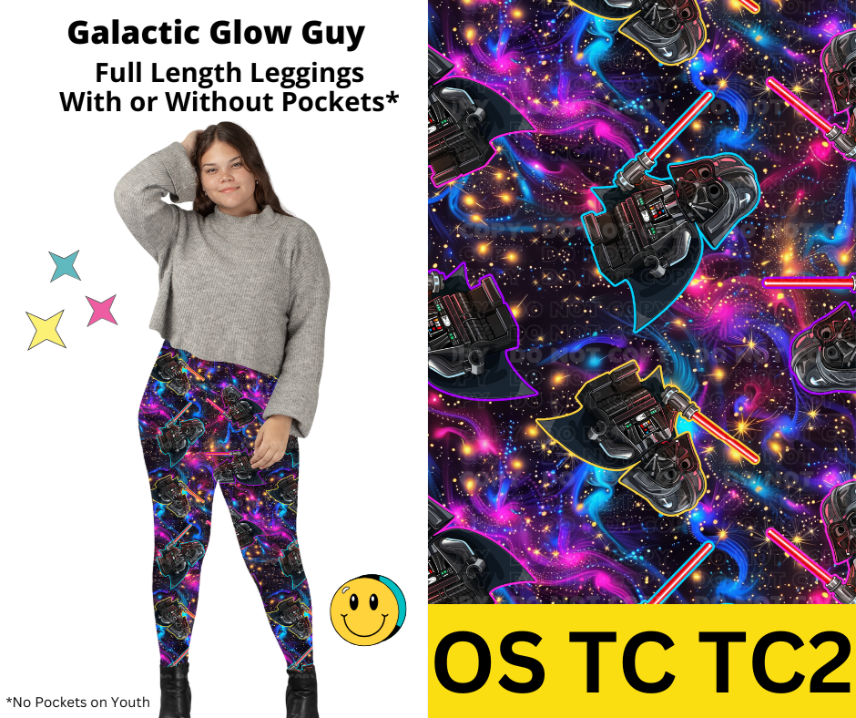 Galactic Glow Full Length Leggings w/ Pockets