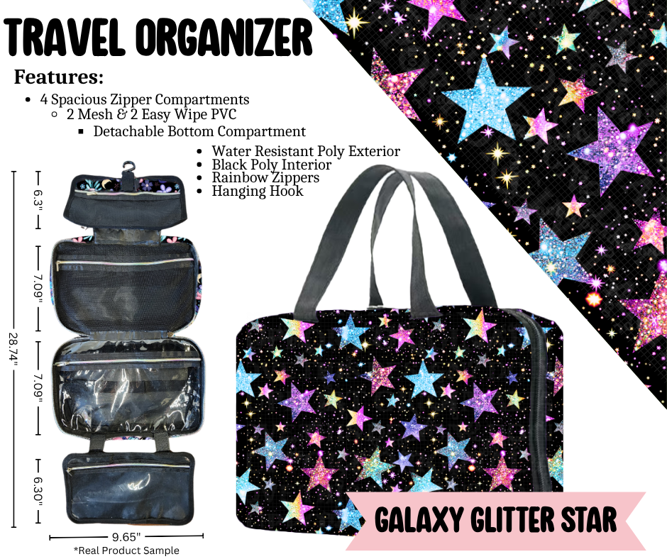 Galaxy Glitter Star Travel Organizer
