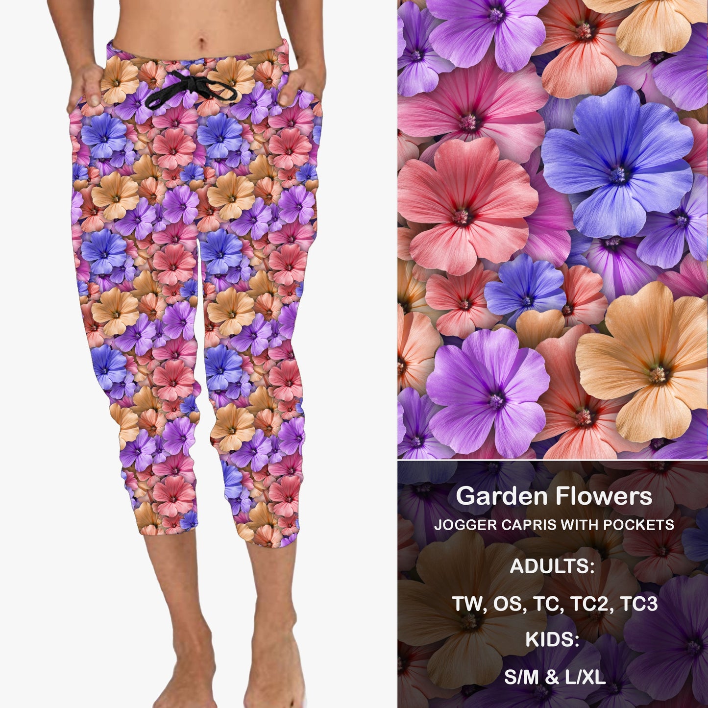 Garden Flowers - Full & Capri Joggers Preorder Closes 6/19 eta Late July
