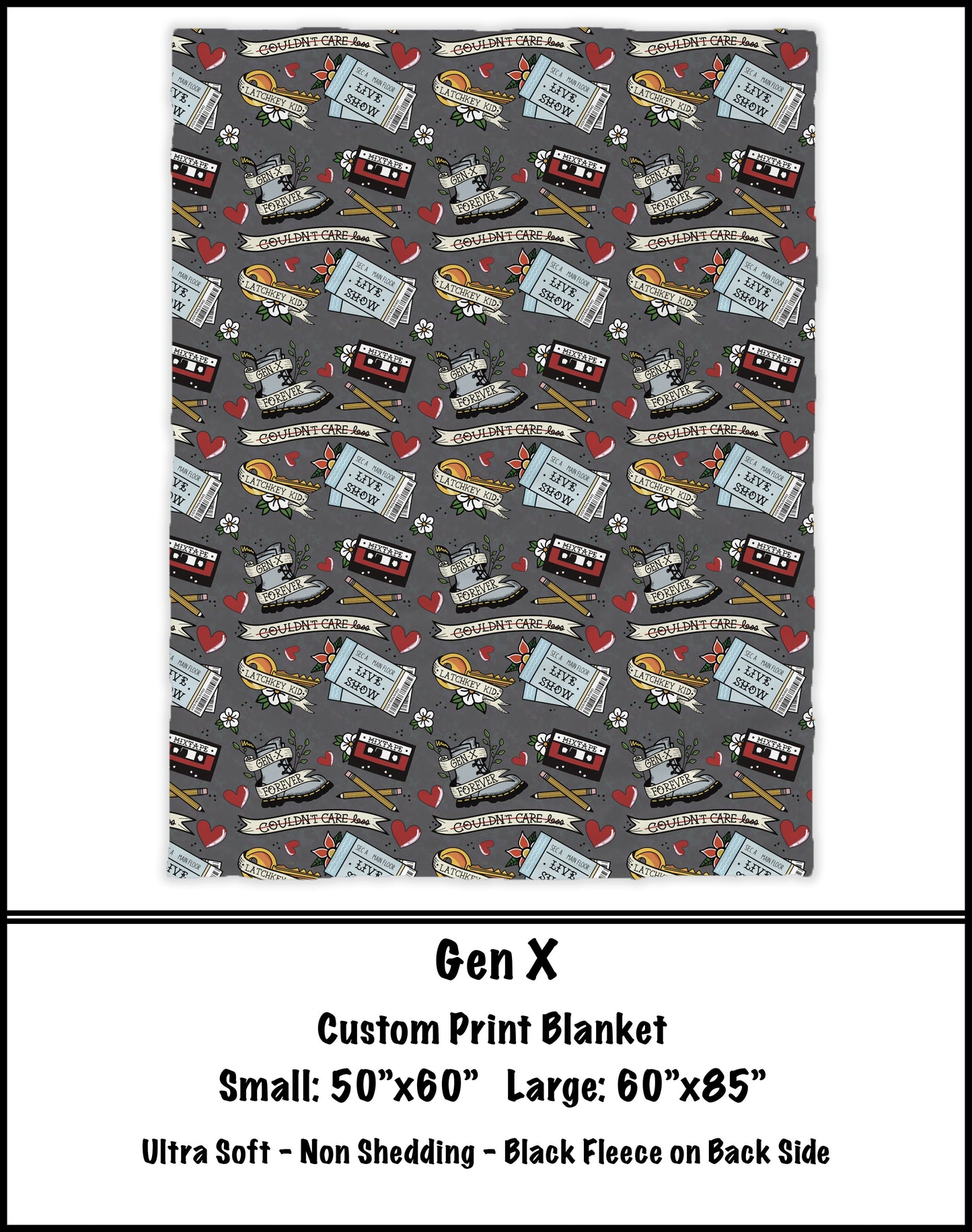 BG68 - Gen X Fleece Blanket - Preorder Closes 3/23 ETA: 8-10 weeks