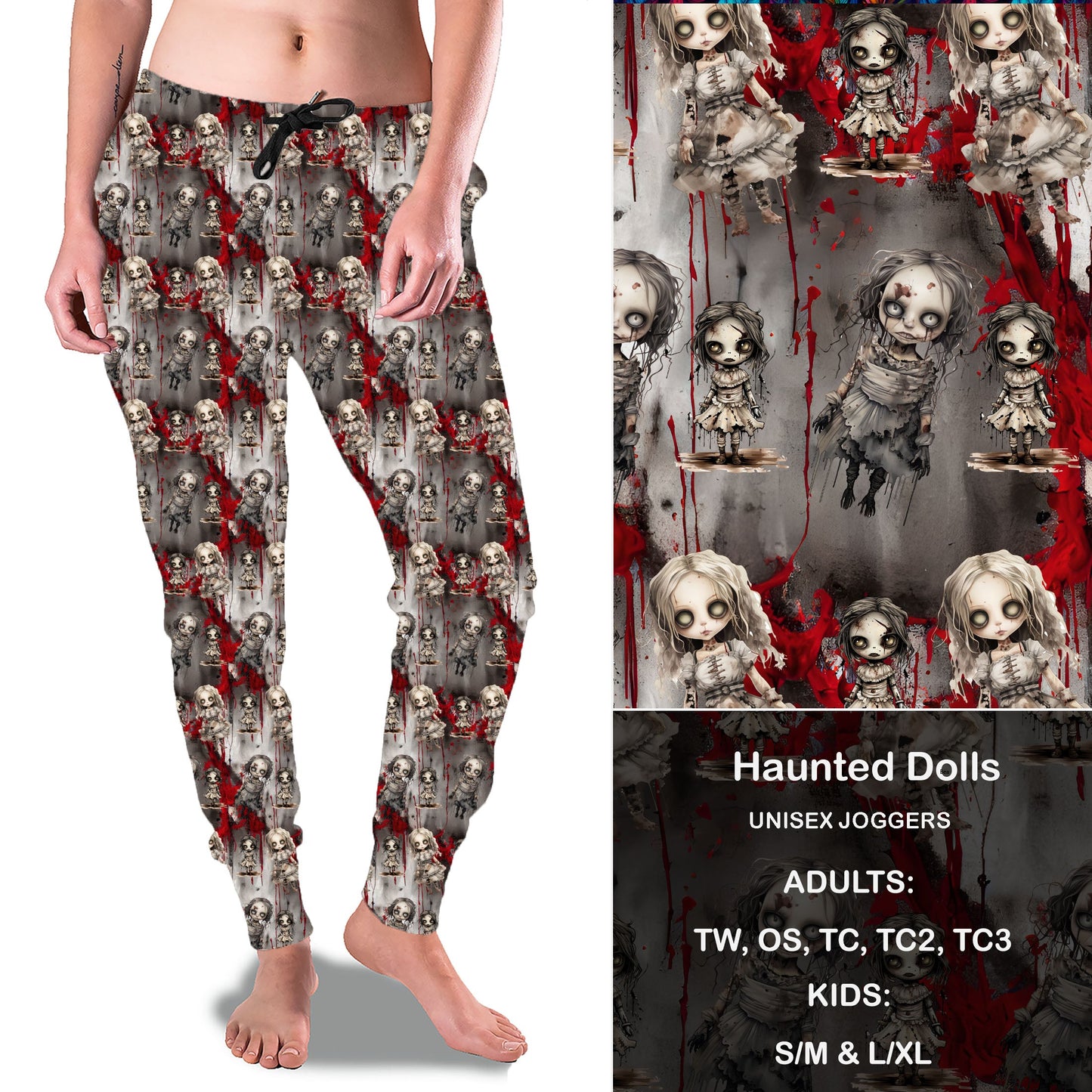 Haunted Dolls - Full Joggers Preorder Closes 8/25 eta 4-6 weeks