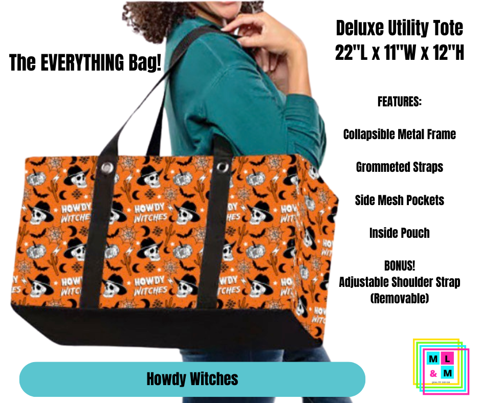 Howdy Witches Collapsible Tote