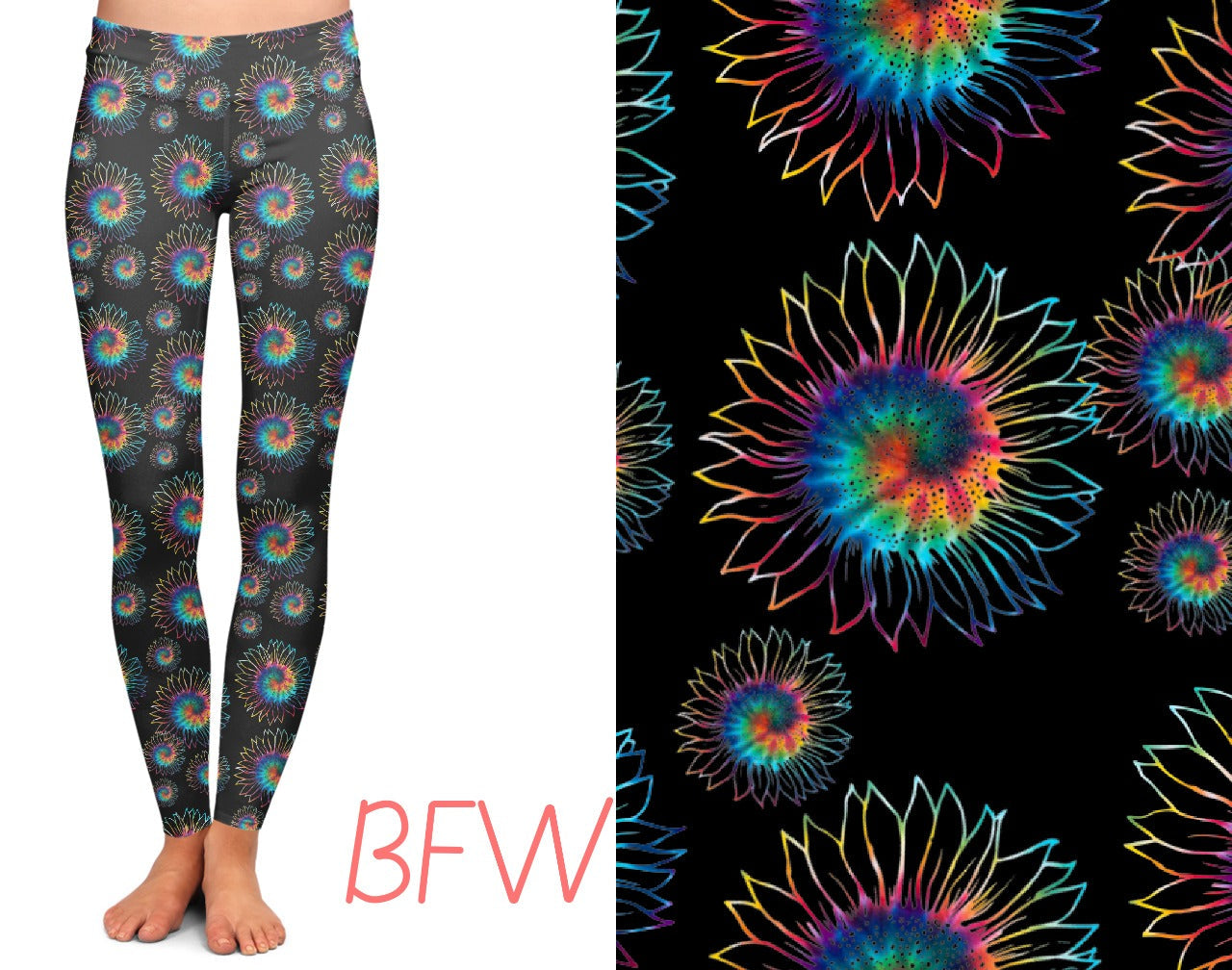 Colorful Blooms Capris with Pockets