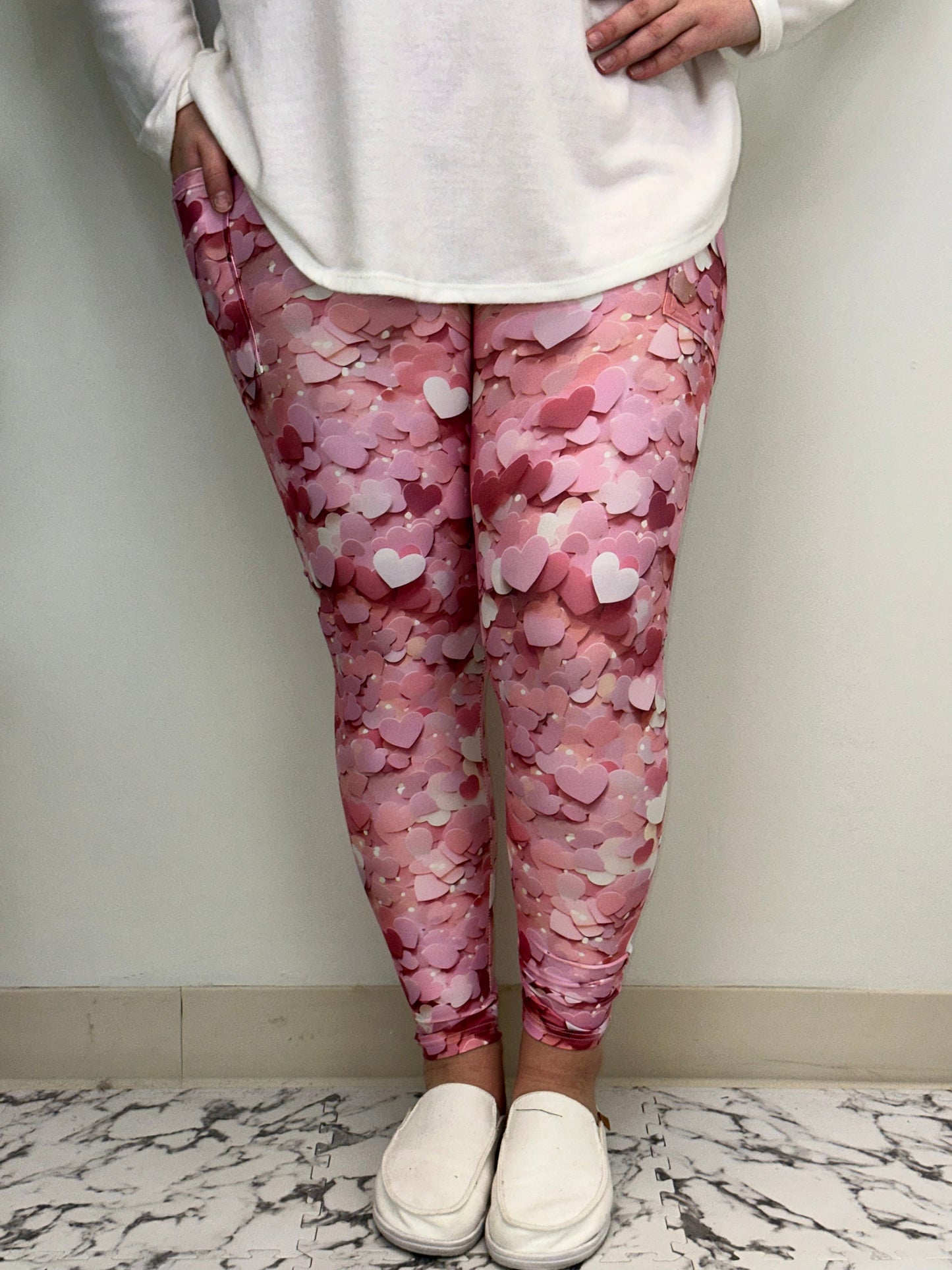 Paper Heart Leggings w/ Pockets