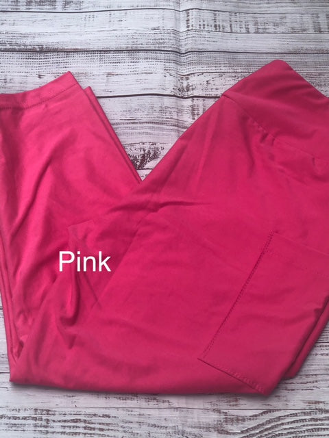Bright Pink Capris with pockets.