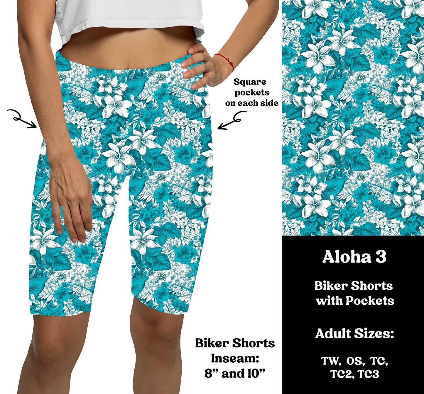 Aloha 3 - Bike Shorts with Pockets Preorder Closes 3/25
