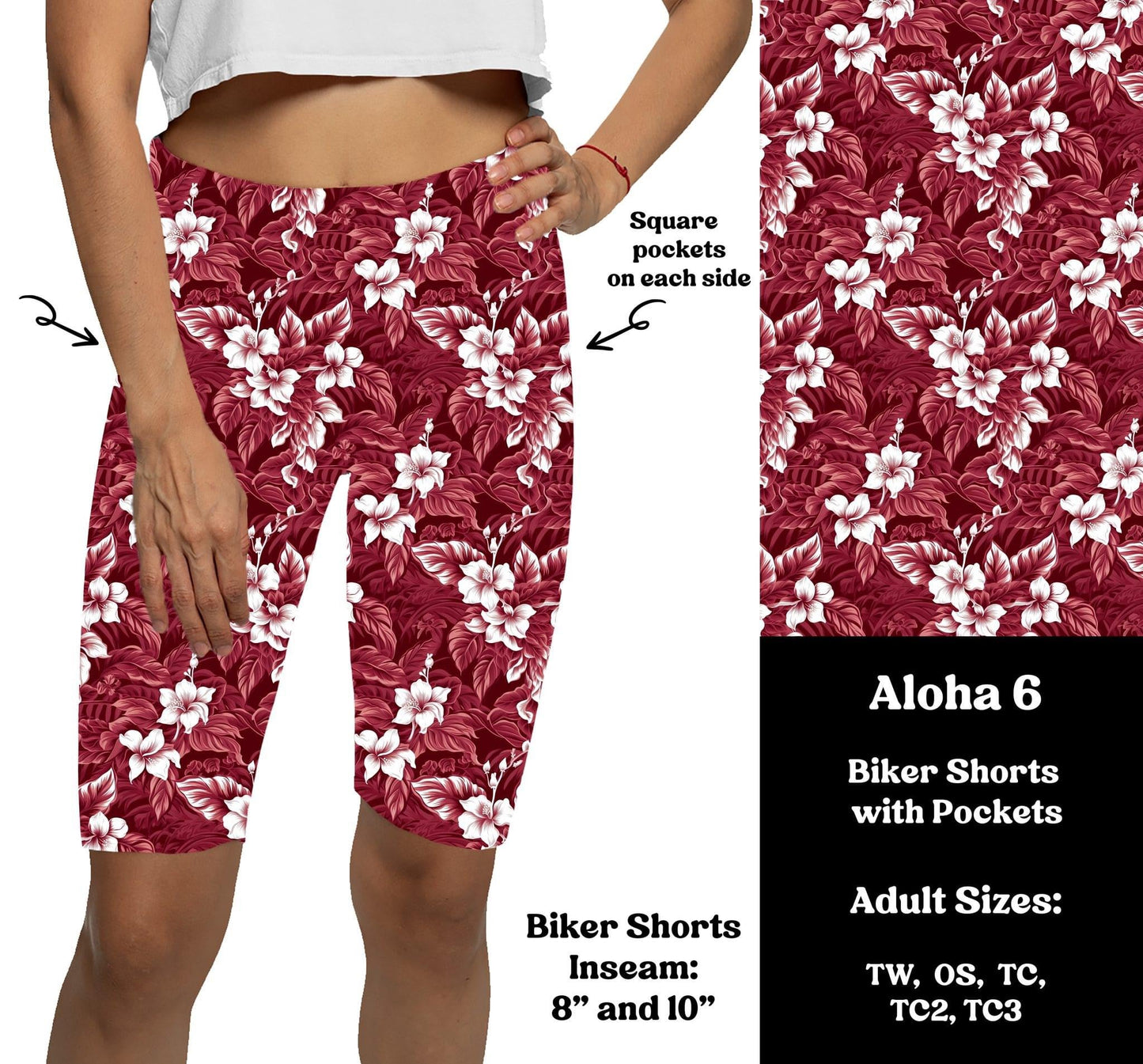 Aloha 6 - Bike Shorts with Pockets Preorder Closes 3/25
