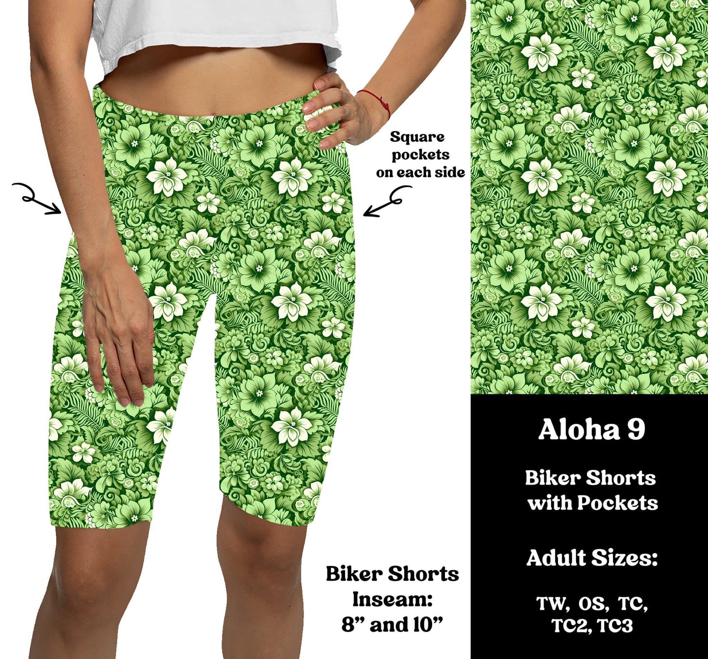 Aloha 9 - Bike Shorts with Pockets Preorder Closes 3/25