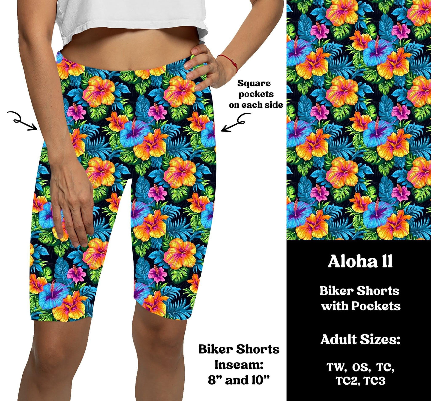 Aloha 11- Bike Shorts with Pockets Preorder Closes 3/25