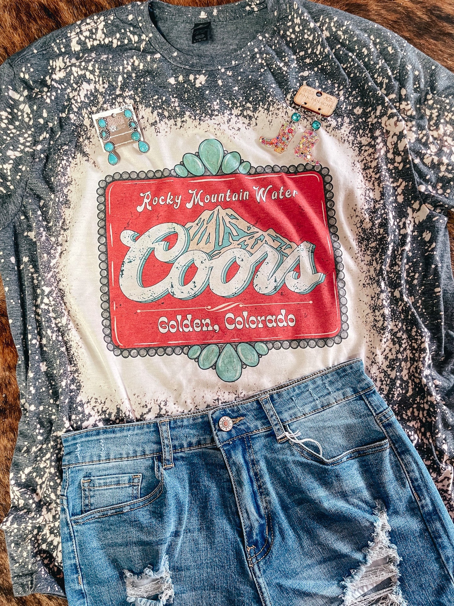 Rocky Mountain Water Graphic Bleached