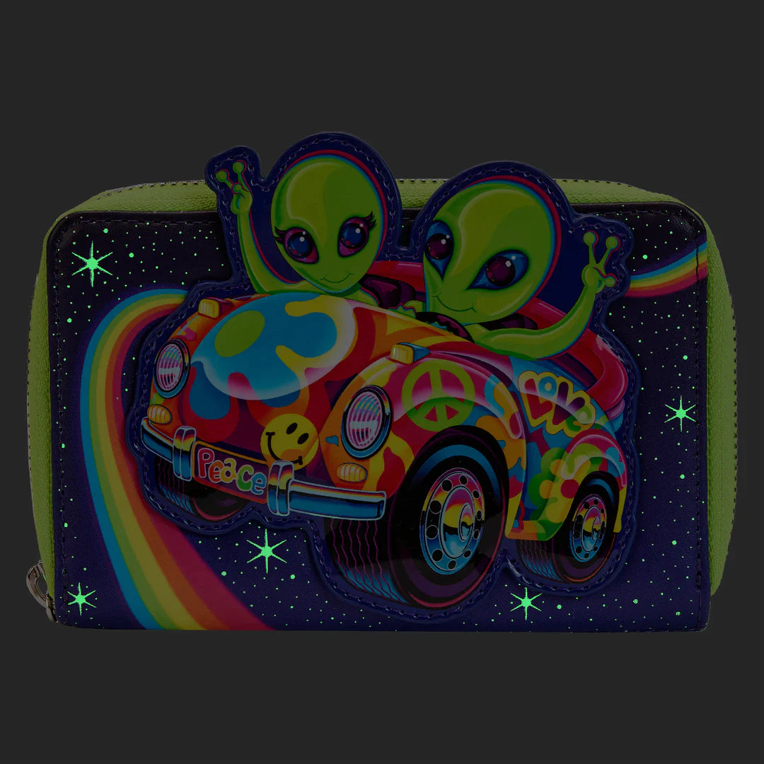 Loungefly-Lisa Frank Cosmic A Ride Zip Around Wallet