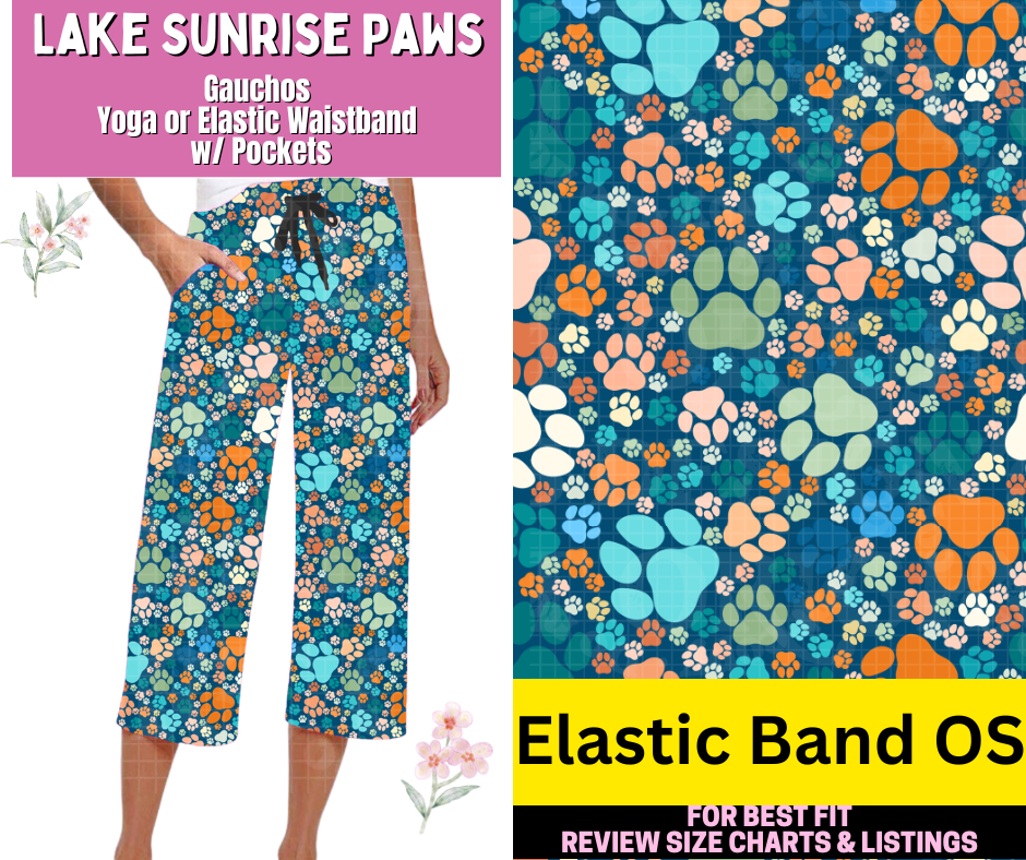 Lake Sunrise Paws Capri Gauchos