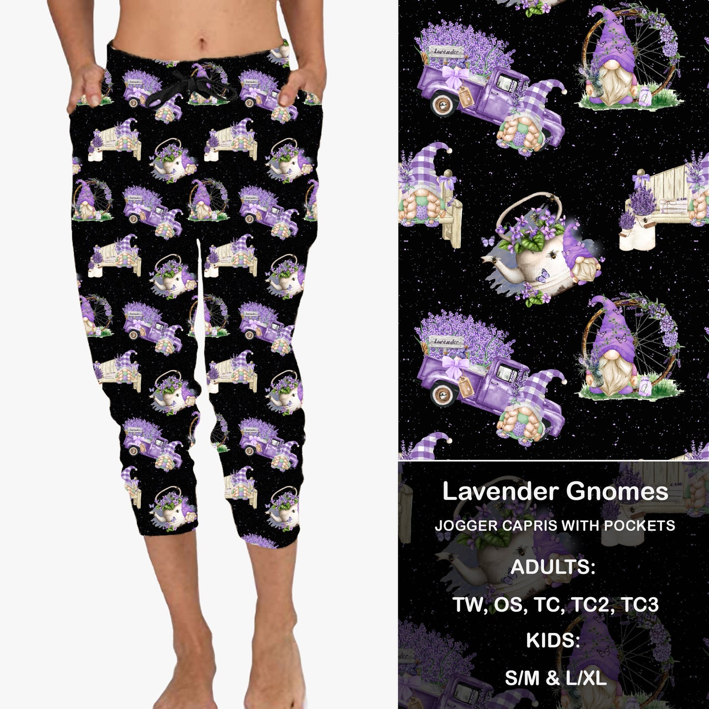 Lavender Gnomes - Full & Capri Joggers Preorder Closes 6/14 eta Late July