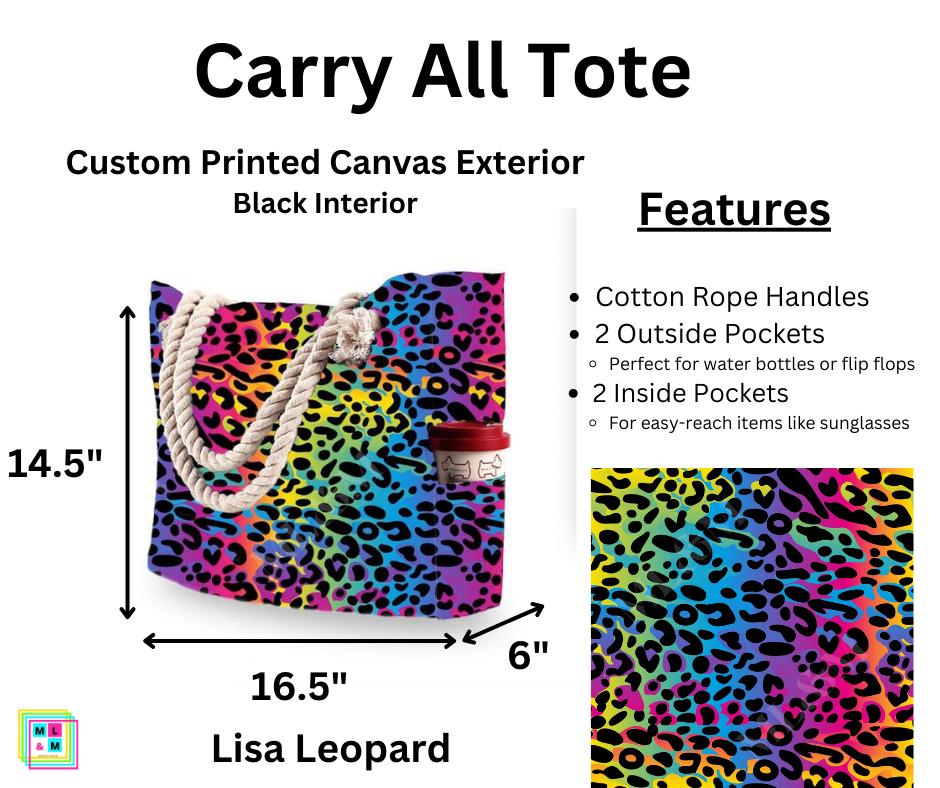 Lisa Leopard Carry All Tote
