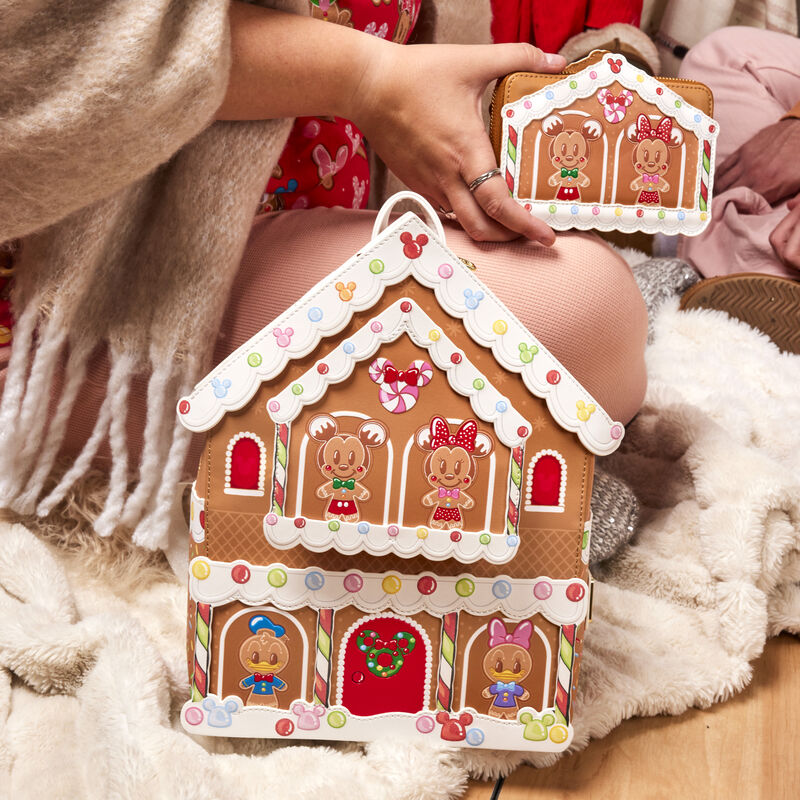 Mickey & Friends Gingerbread House Zip Around Wallet