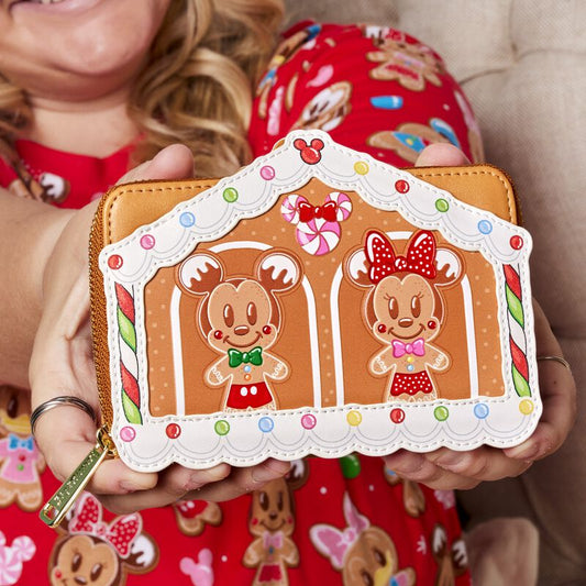 Mickey & Friends Gingerbread House Zip Around Wallet