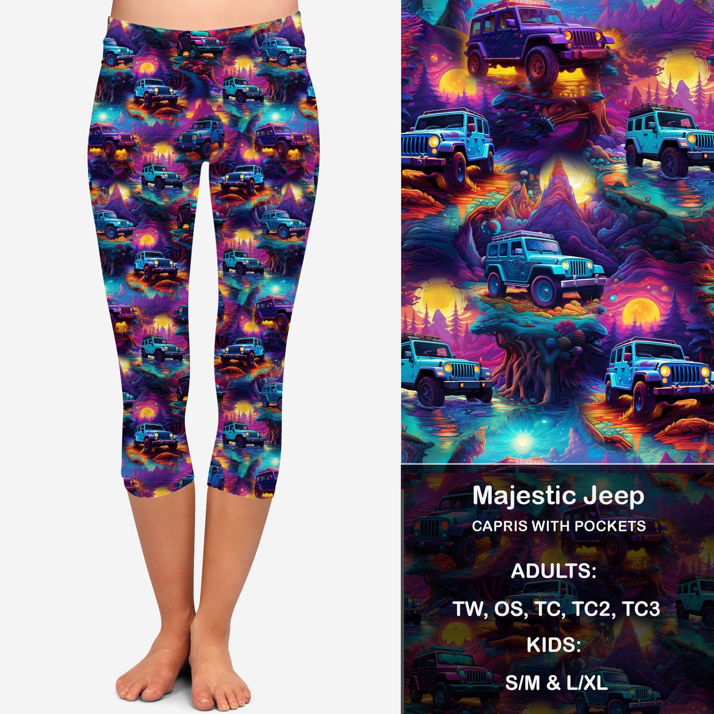 Majestic Jeep Leggings & Capris with Pockets Preorder Closes 7/7 eta Late August