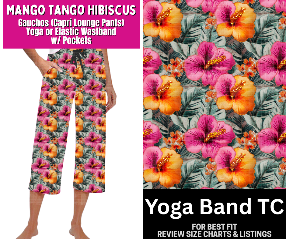Mango Tango Hibiscus Capri Gauchos