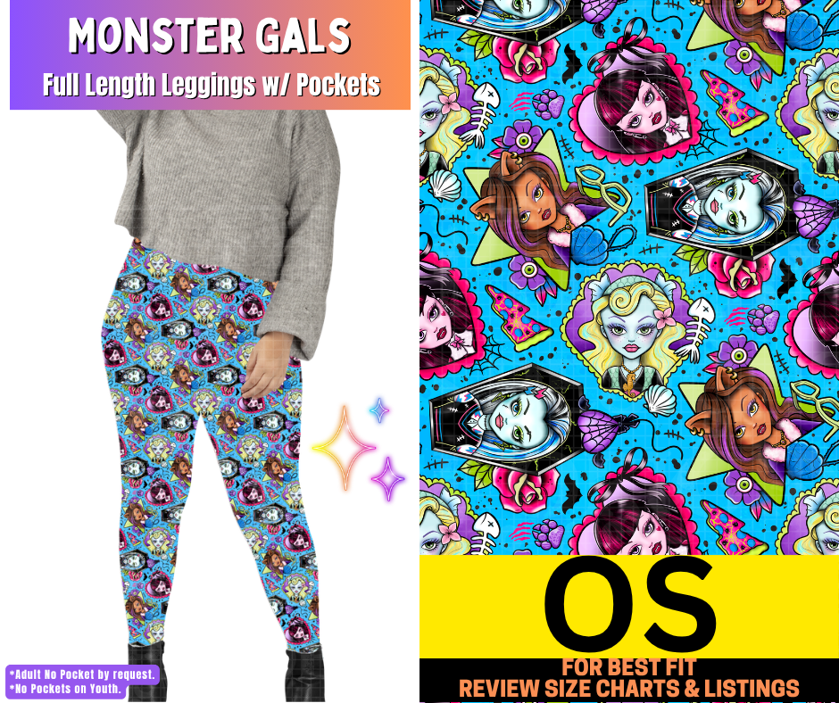 Monster Gals Full Length Leggings w/ Pockets